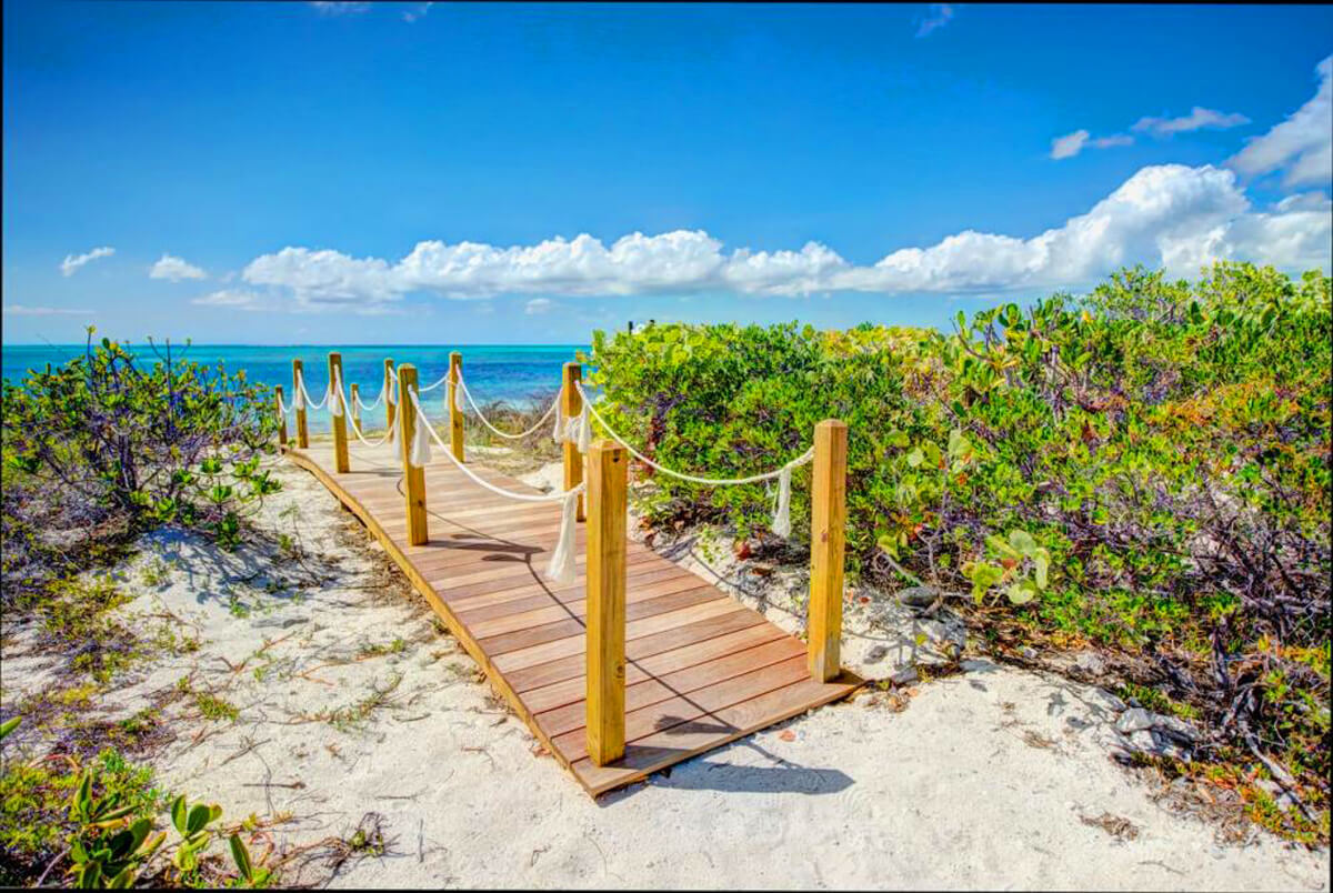 Path to Turks and Caicos beach