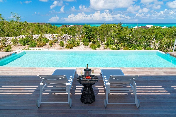 BE - Ocean View Villas North Shore on Turks and Caicos The pool and view of the ocean from Beach Enclave Ocean View Villas