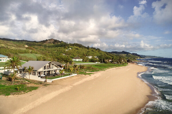 Zazen Villa is located on Cattlewash Beach