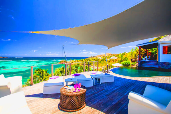 Indian Song Villa on St. Barts Beautiful infinity edge pool over looking Petit cul de sac