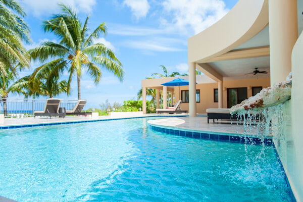 The pool at Zebra villa is private and relaxing