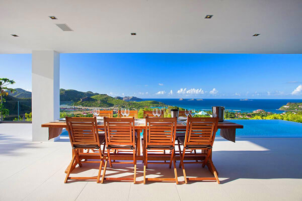 Diamond Villa offers great views over Gustavia