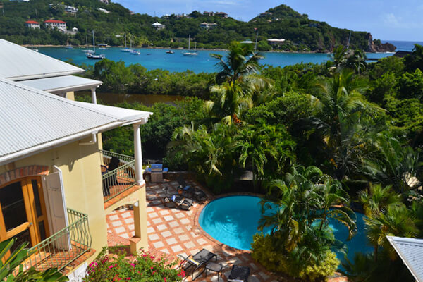 Reefside Villa on St. John Views into Chocolate Hole Bay from Reefside Villa