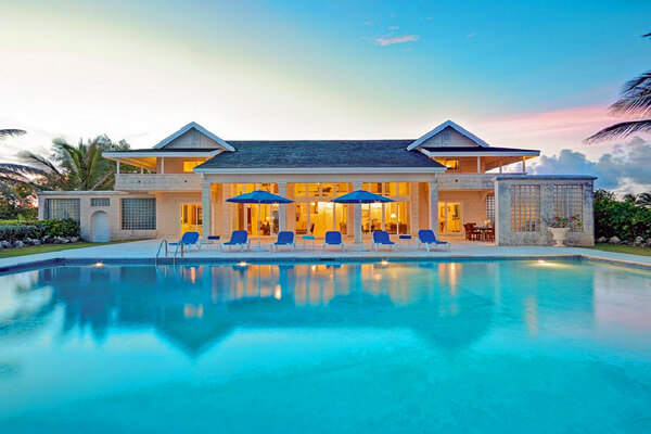 View from the massive pool at Ocean Mist villa in Barbados