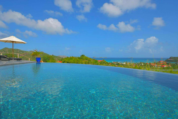 Ivy Villa is located high above St. Jean near Gustavia