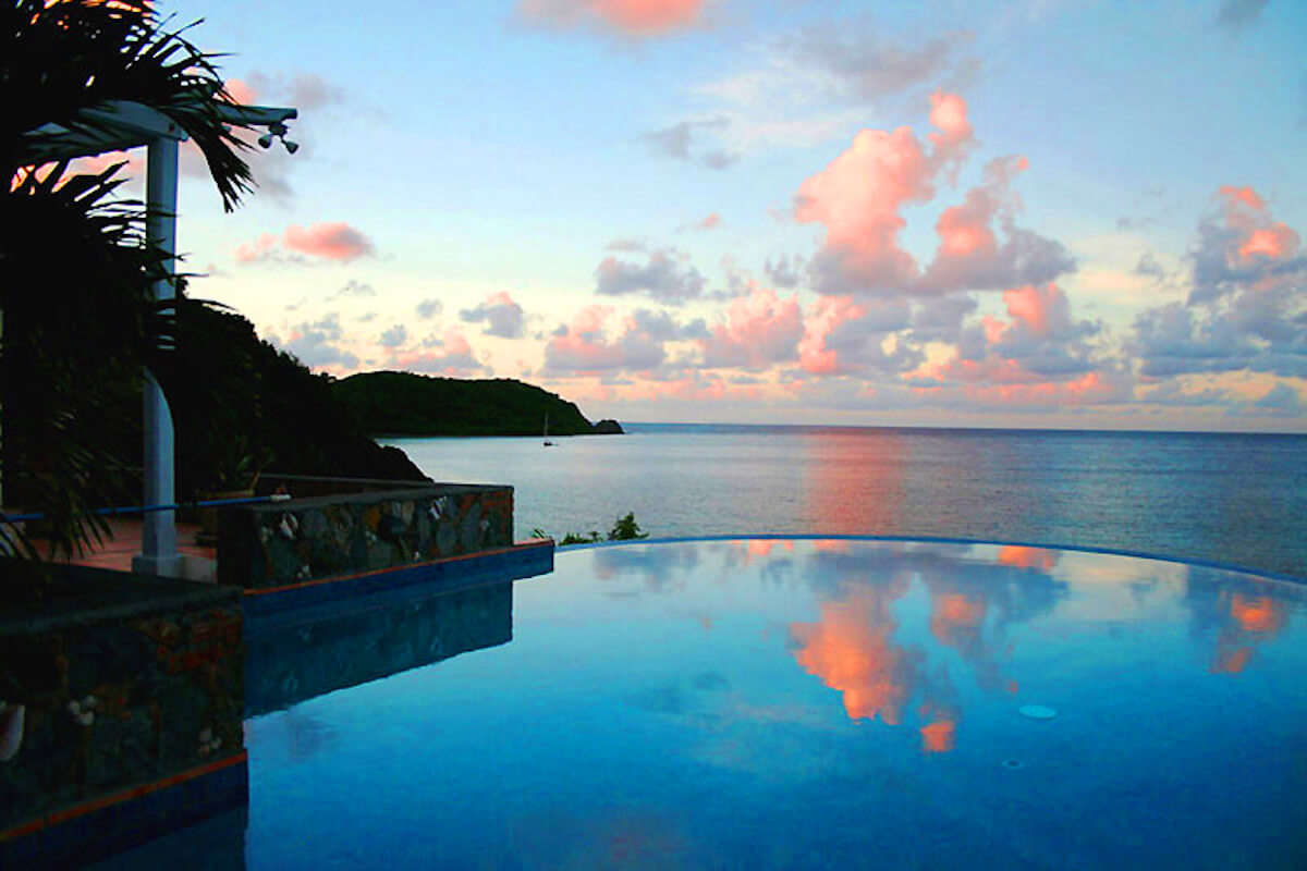 Carnival Beach House St John Villa Al Where To Stay Carnival Beach House Has Amazing Ocen Views Evening From The Infinity Pool