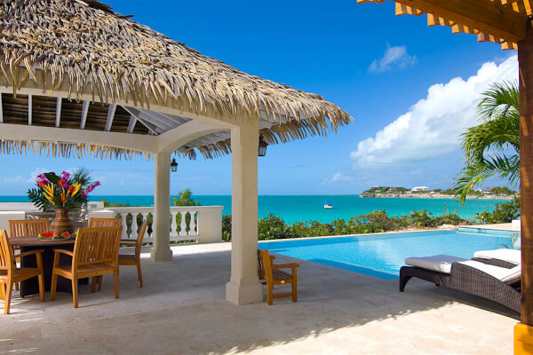Valentina Villa has a beautiful pool and patio and is situated just above Sapodilla Bay